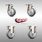 Service Caster 4 Inch 316SS Thermoplastic Rubber Wheel Swivel Top Plate Caster Rigid SCC, 2PK SCC-SS31620S414-TPRB-2-R-2 - alternate 4